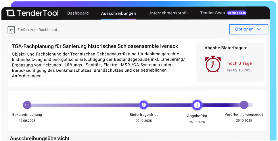 TenderTool - KI-gestützte Ausschreibungs-Analyse
